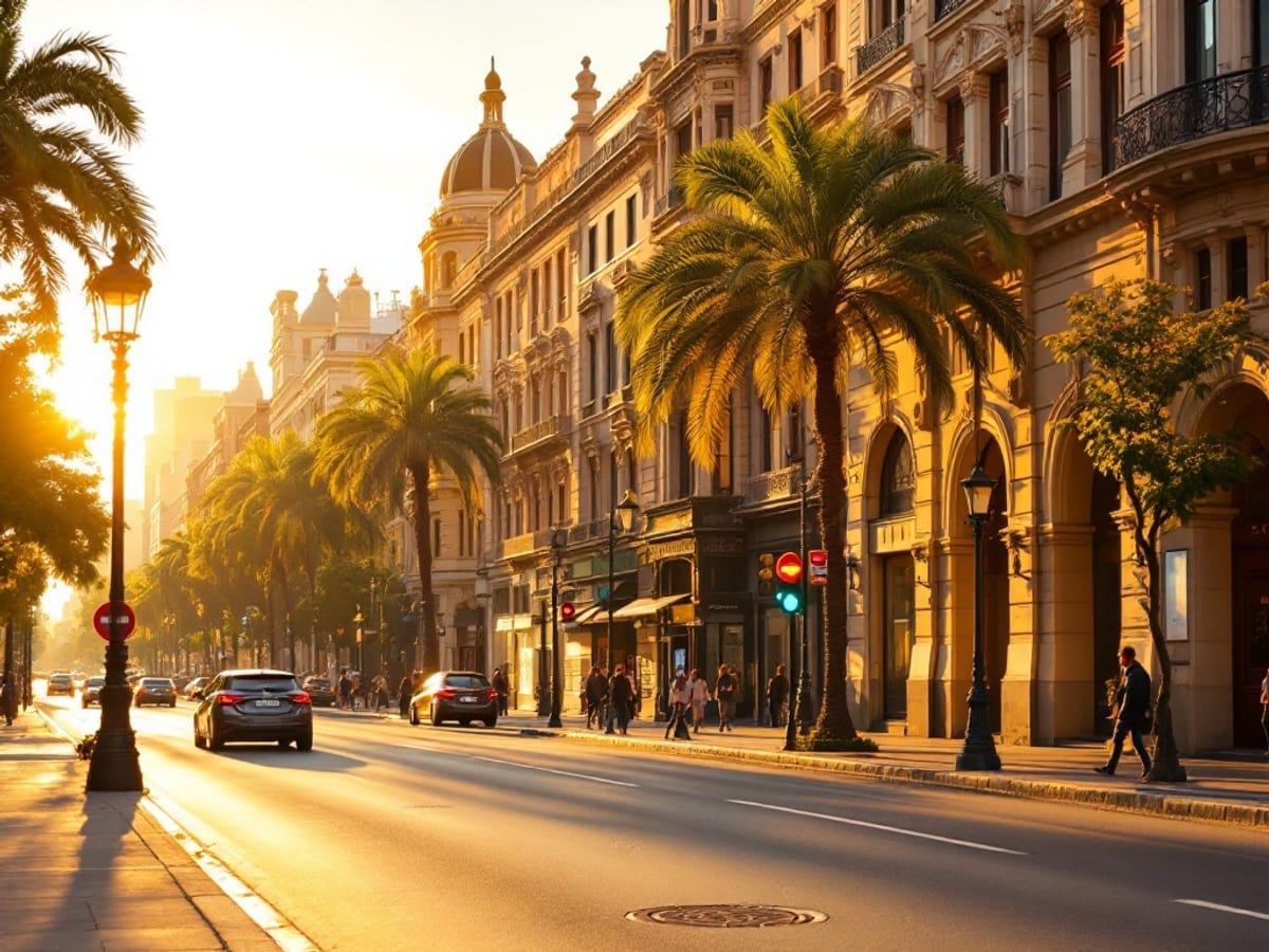 Façades colorées et scène de tango dans un quartier de Buenos Aires