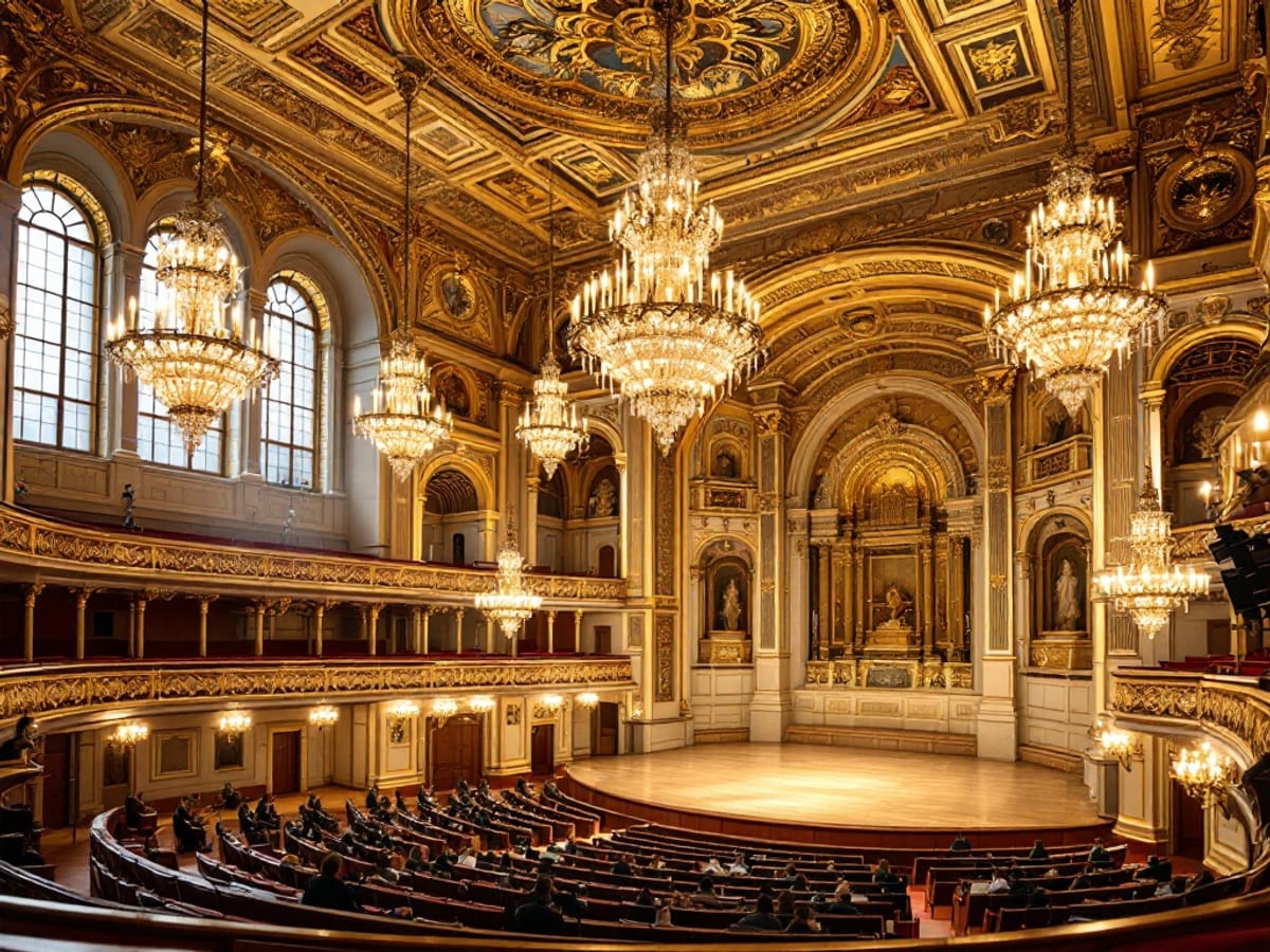 Salle de concert et ambiance musicale à Vienne