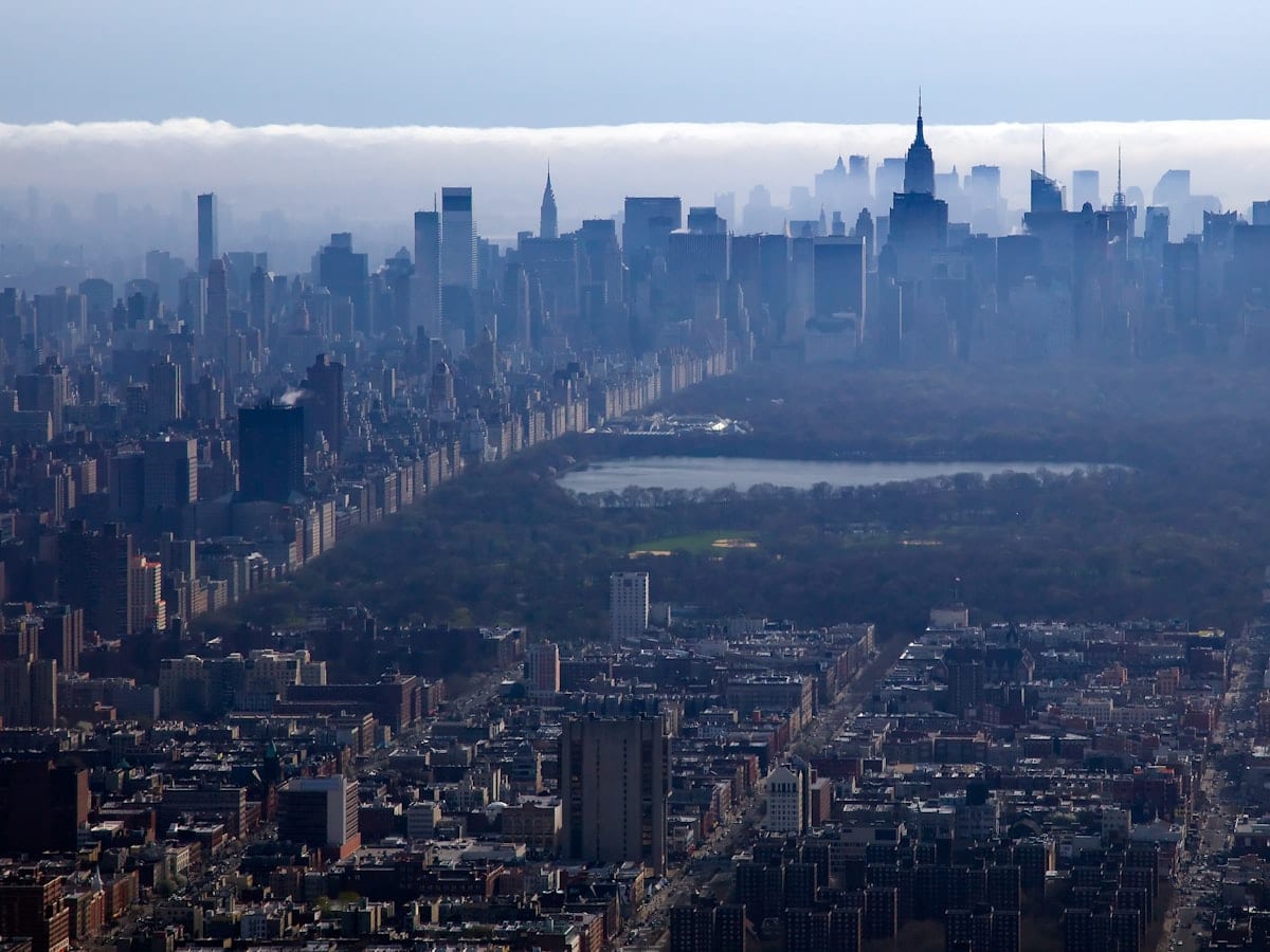 aerial photography of city