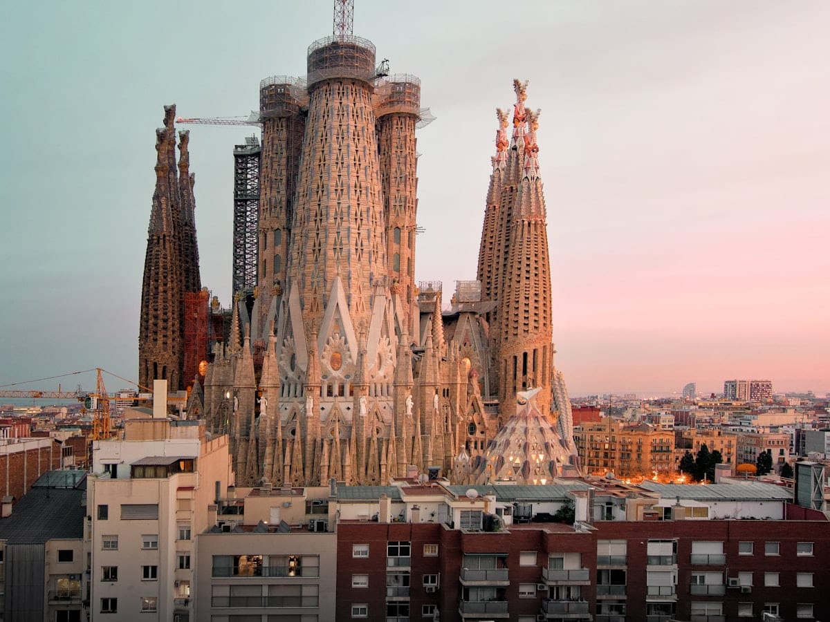 Sagrada Familia during golden hour